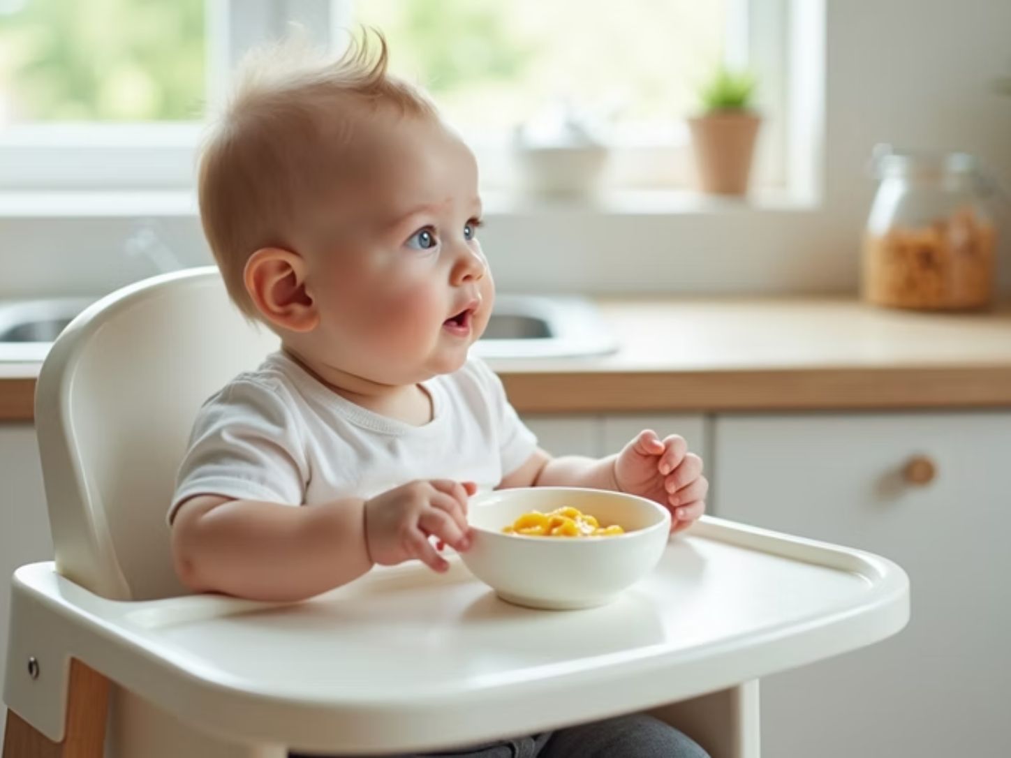 Baby in high chair